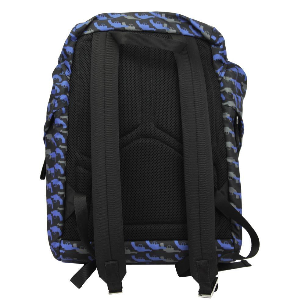 Prada Pattern Backpack Multicolor Nylon Pistol Bl… - image 6